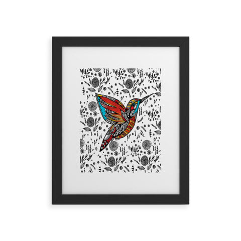 Julia Da Rocha Humming Bird In Paradise Framed Art Print