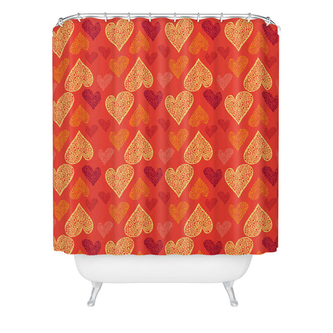 Julia Da Rocha I See Hearts Shower Curtain