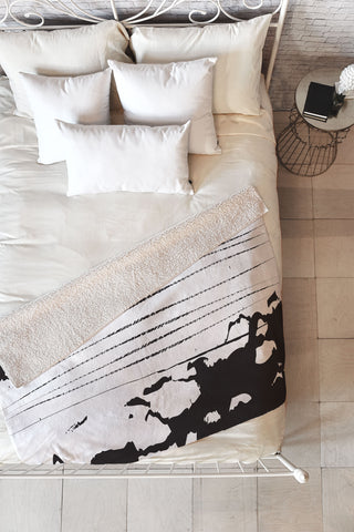 Julia Da Rocha Inkblot Fleece Throw Blanket