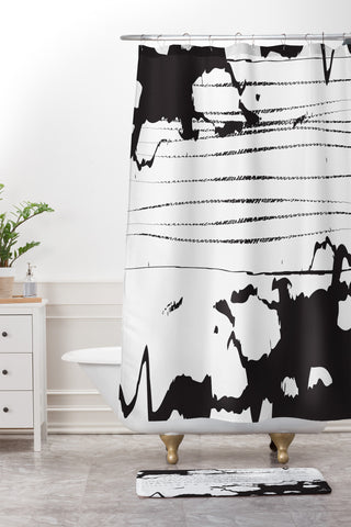 Julia Da Rocha Inkblot Shower Curtain And Mat