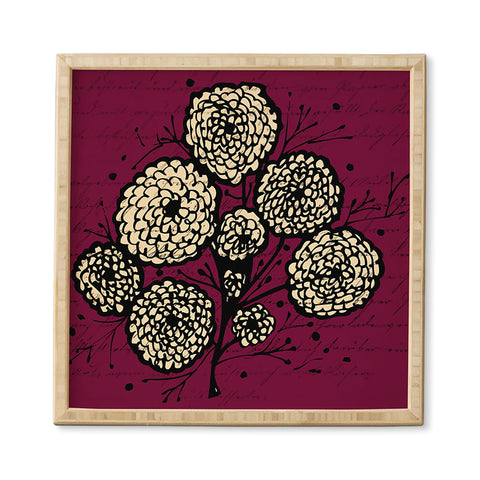 Julia Da Rocha Letters And Flowers Framed Wall Art