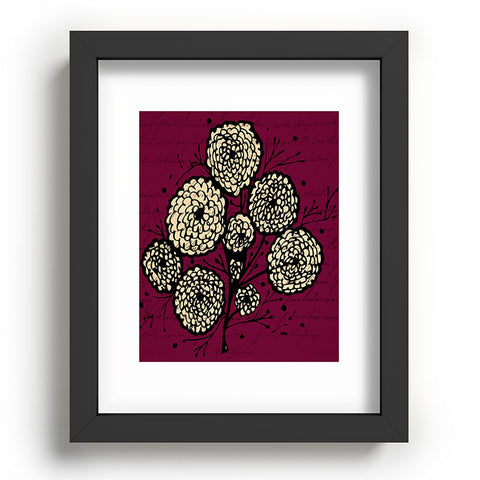 Julia Da Rocha Letters And Flowers Recessed Framing Rectangle