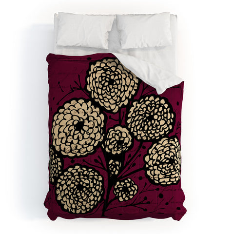 Julia Da Rocha Letters And Flowers Comforter