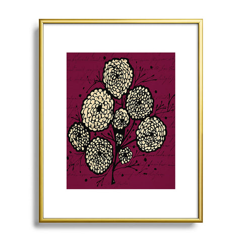 Julia Da Rocha Letters And Flowers Metal Framed Art Print