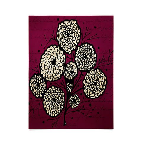 Julia Da Rocha Letters And Flowers Poster