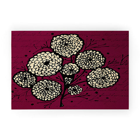 Julia Da Rocha Letters And Flowers Welcome Mat