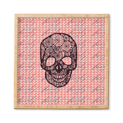 Julia Da Rocha Lovely Skull Framed Wall Art