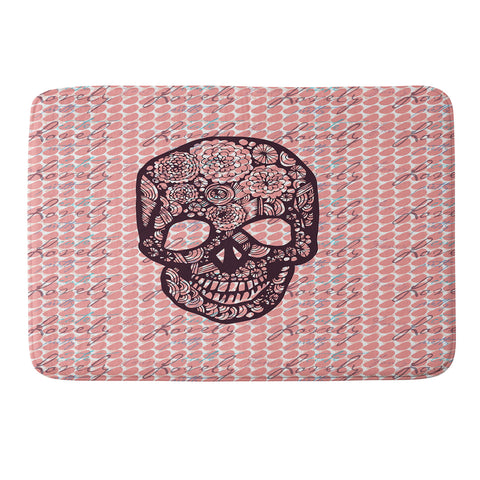 Julia Da Rocha Lovely Skull Memory Foam Bath Mat