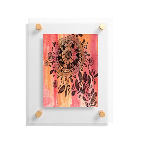 Julia Da Rocha Mandala Bloom Floating Acrylic Print