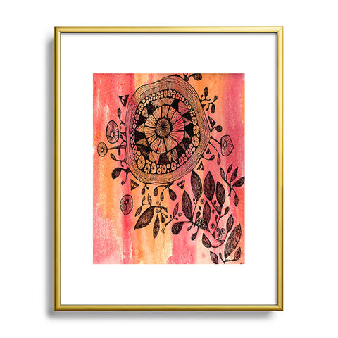 Julia Da Rocha Mandala Bloom Metal Framed Art Print
