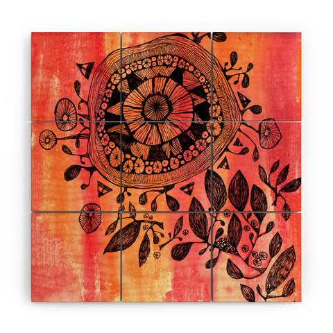 Julia Da Rocha Mandala Bloom Wood Wall Mural