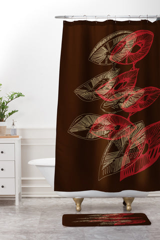 Julia Da Rocha Mushu Shower Curtain And Mat