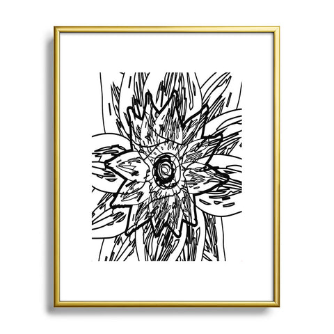 Julia Da Rocha Negra Flor Metal Framed Art Print