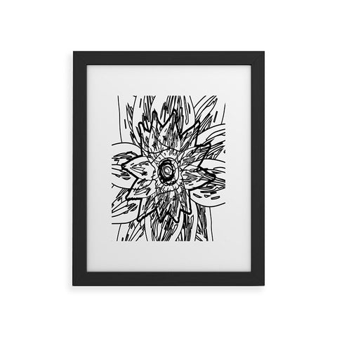 Julia Da Rocha Negra Flor Framed Art Print