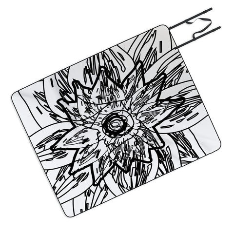 Julia Da Rocha Negra Flor Picnic Blanket