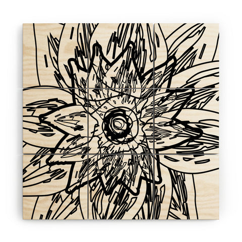 Julia Da Rocha Negra Flor Wood Wall Mural