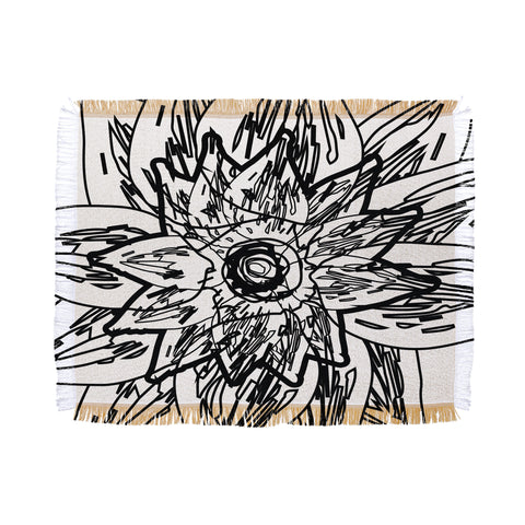 Julia Da Rocha Negra Flor Throw Blanket