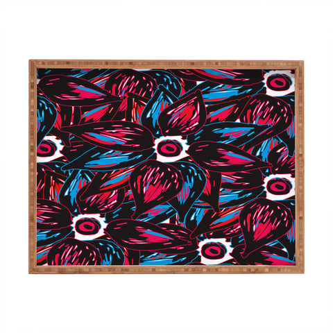 Julia Da Rocha Paradise Flowers Rectangular Tray