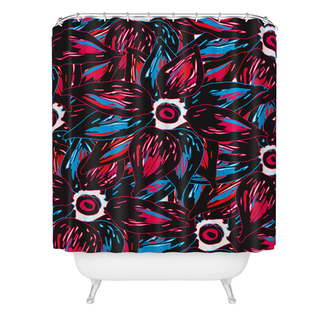 Julia Da Rocha Paradise Flowers Shower Curtain