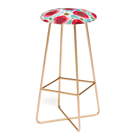 Julia Da Rocha Peonies Bloom Bar Stool