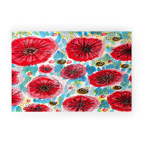 Julia Da Rocha Peonies Bloom Welcome Mat