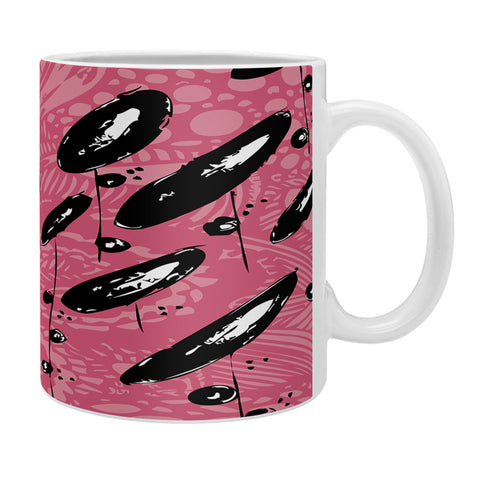Julia Da Rocha Pink Funky Flowers 3 Coffee Mug