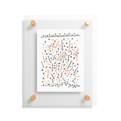 Julia Da Rocha Pretty Flowers Floating Acrylic Print