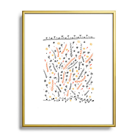 Julia Da Rocha Pretty Flowers Metal Framed Art Print