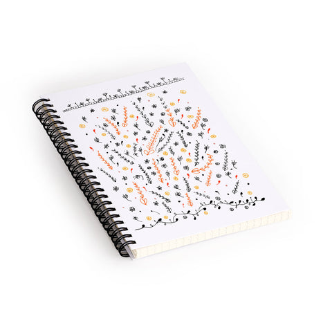 Julia Da Rocha Pretty Flowers Spiral Notebook