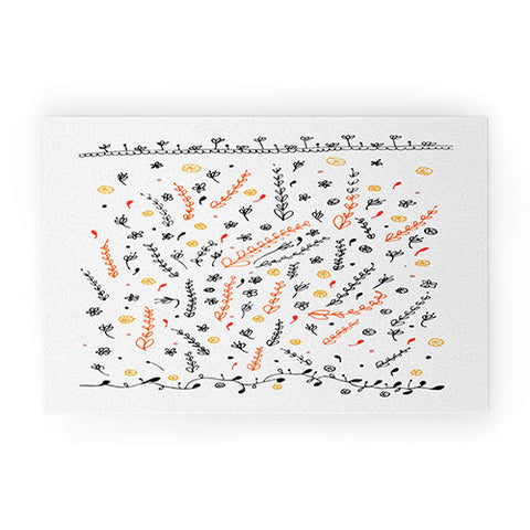 Julia Da Rocha Pretty Flowers Welcome Mat