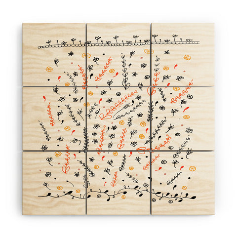 Julia Da Rocha Pretty Flowers Wood Wall Mural