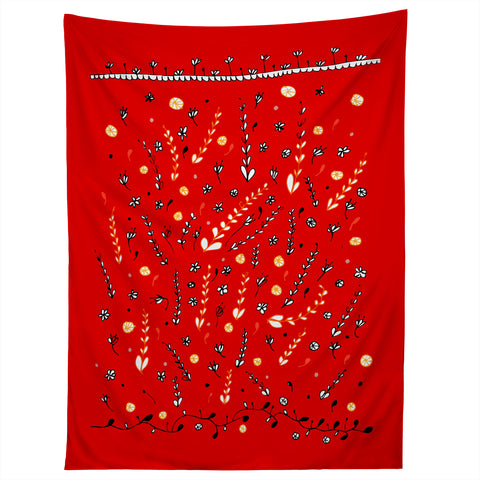 Julia Da Rocha Pretty Red Tapestry