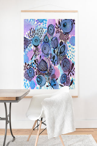 Julia Da Rocha Purple Flowers Bloom Art Print And Hanger