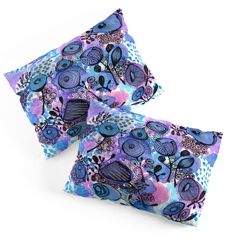 Julia Da Rocha Purple Flowers Bloom Pillow Shams