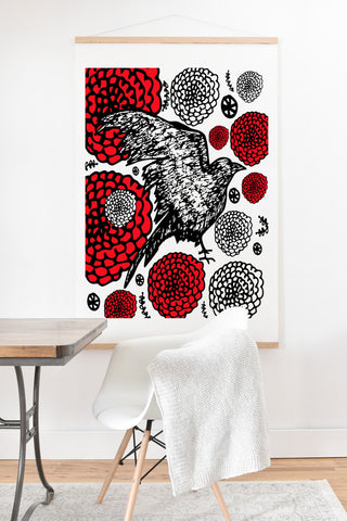 Julia Da Rocha Raven Rose Art Print And Hanger