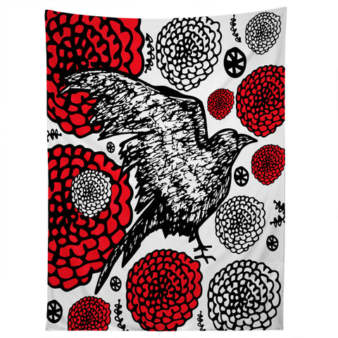 Julia Da Rocha Raven Rose Tapestry