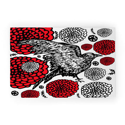 Julia Da Rocha Raven Rose Welcome Mat