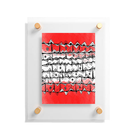 Julia Da Rocha Redbrick Azteca Floating Acrylic Print