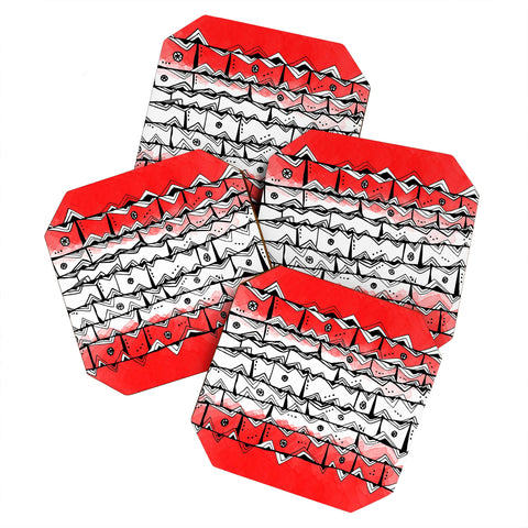 Julia Da Rocha Redbrick Azteca Coaster Set