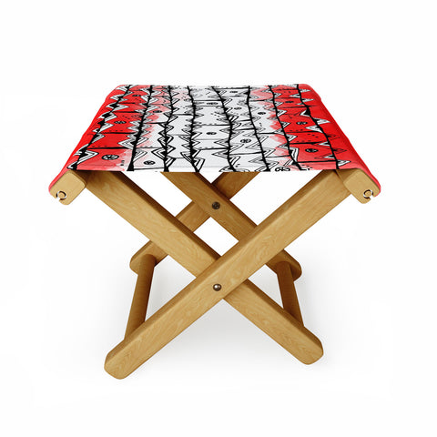 Julia Da Rocha Redbrick Azteca Folding Stool