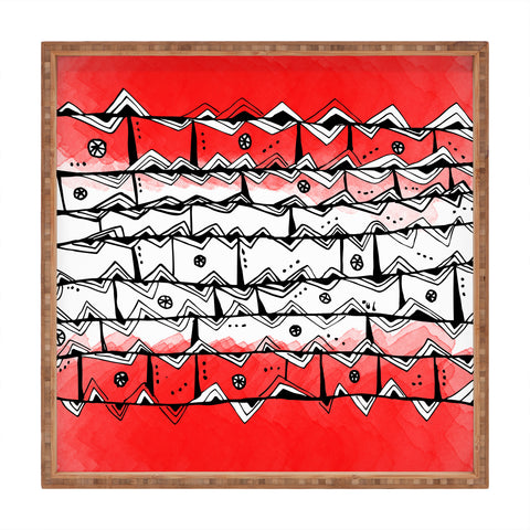 Julia Da Rocha Redbrick Azteca Square Tray