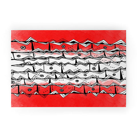 Julia Da Rocha Redbrick Azteca Welcome Mat