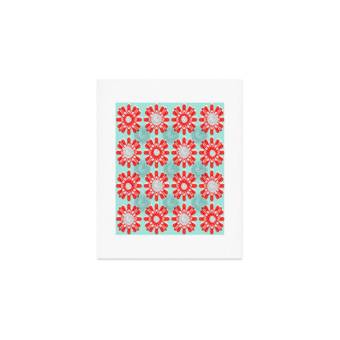 Julia Da Rocha Retro Flowers Art Print