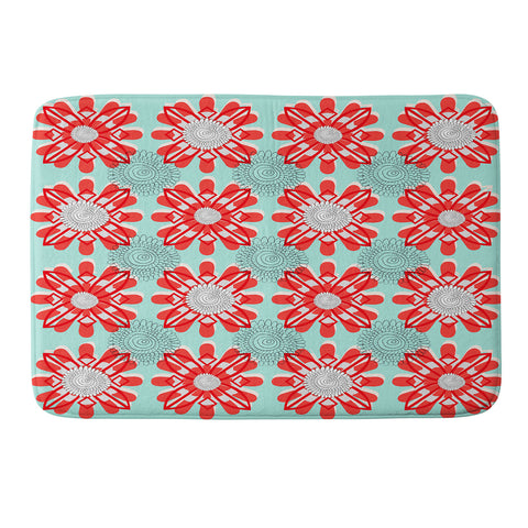 Julia Da Rocha Retro Flowers Memory Foam Bath Mat