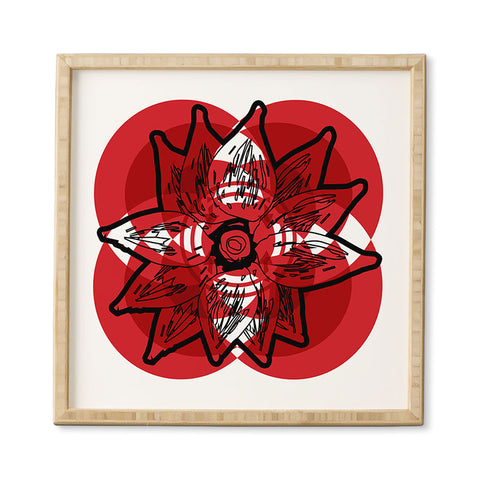 Julia Da Rocha Rojo Flor Framed Wall Art