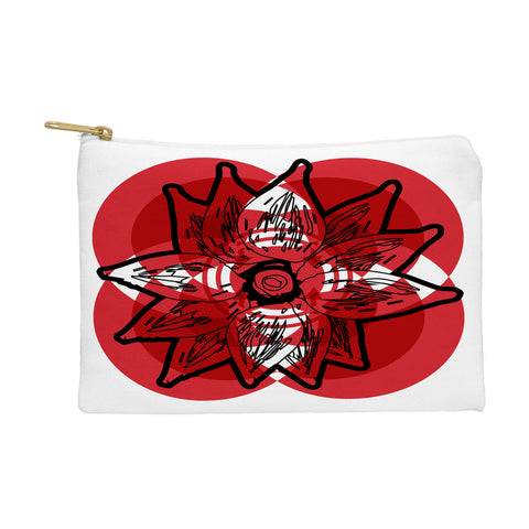 Julia Da Rocha Rojo Flor Pouch