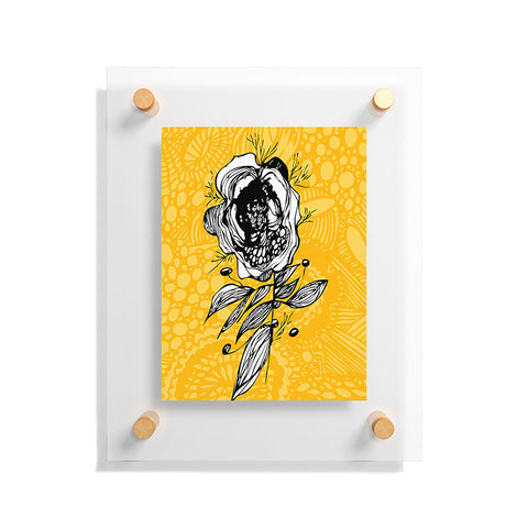 Julia Da Rocha Rose Funky Flowers Floating Acrylic Print