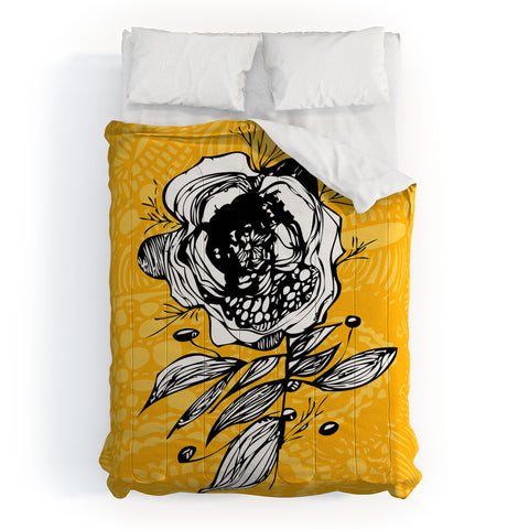 Julia Da Rocha Rose Funky Flowers Comforter