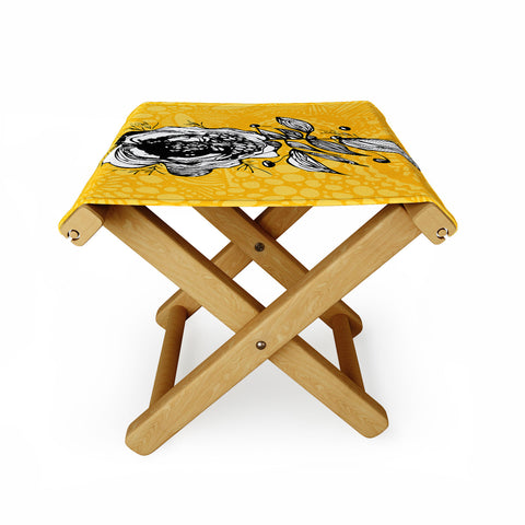 Julia Da Rocha Rose Funky Flowers Folding Stool