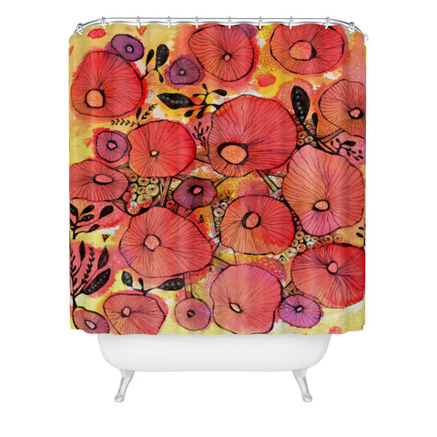 Julia Da Rocha Sea Bloom Shower Curtain